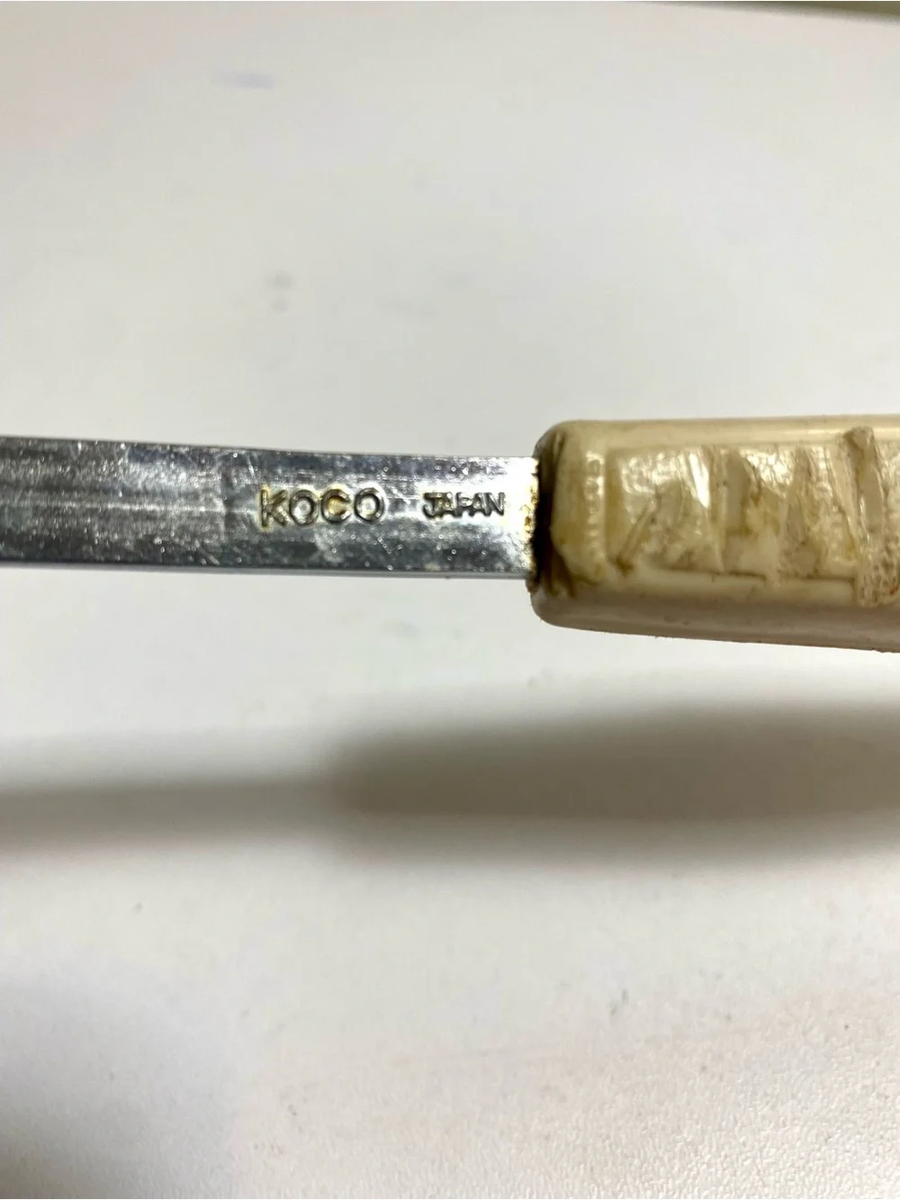Vintage KOCO Japan Slotted Turner Spatula Black Cream Retro Kitchen